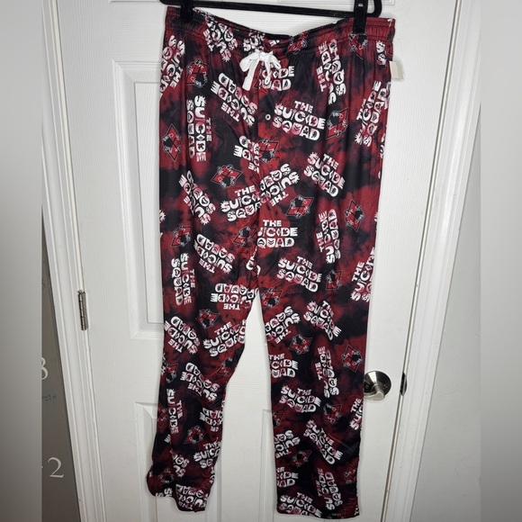 DC COMICS SUICIDE SQUAD NWT Men’s Pajama Pant Drawstring Closure Button Front XL - Picture 1 of 6
